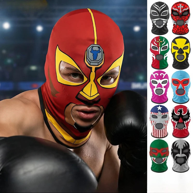 Wrestling Mask Boxing Mask Face Elastic Milk Silk Costume Party Mask - Multiple Colors