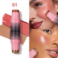 Multi-Purpose Blush and Contour Stick Duo for Face Makeup - All Colors