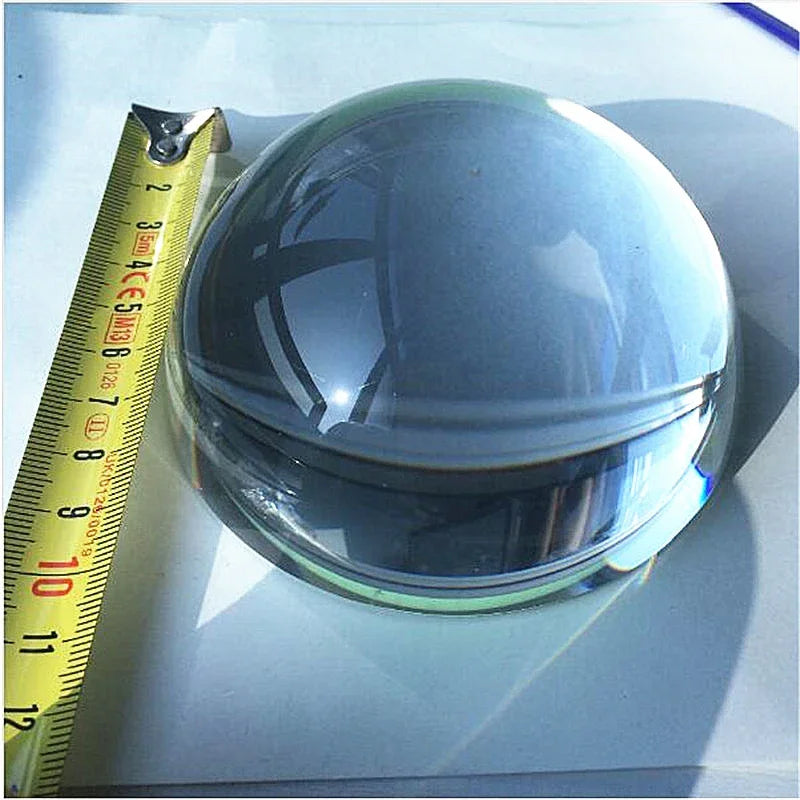Clear Hemisphere Crystal Ball - Paperweight Decoration, Magnifier Glass 4cm/10cm