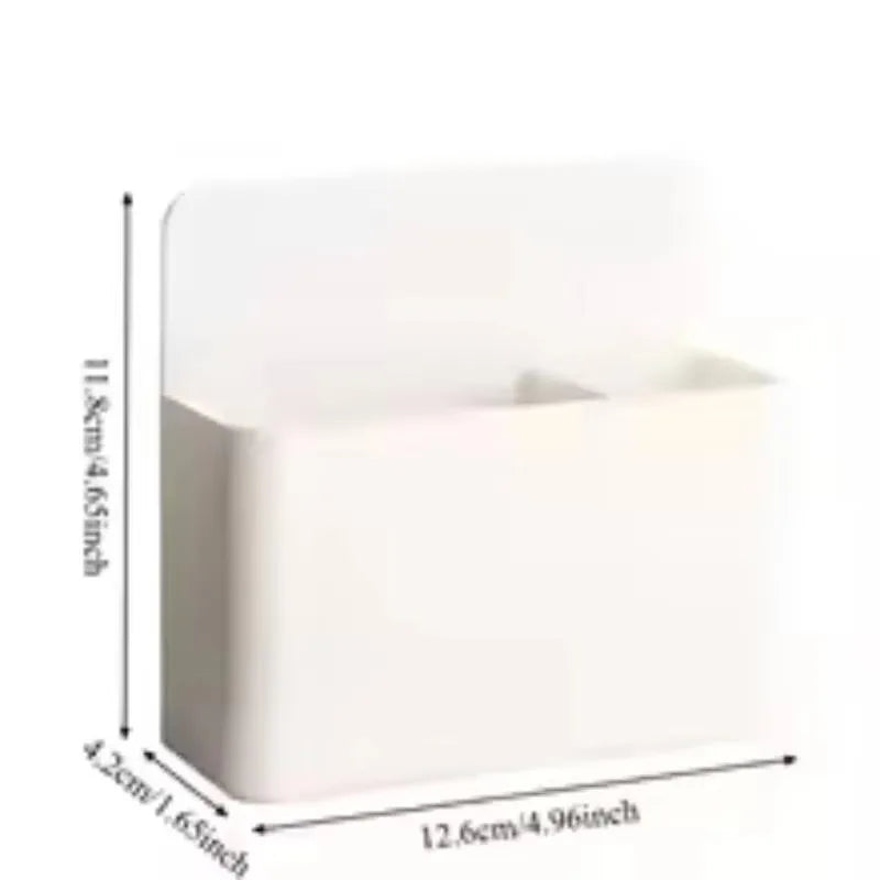 Magnetic Refrigerator Storage Box with Marker Holder – Plastic Organizer for Kitchen & Office