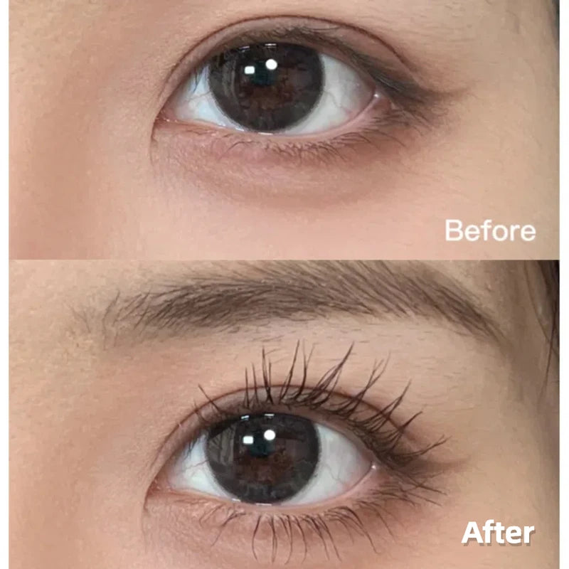 Matte Fiber Mascara with Ultra-Fine Brush - Waterproof, Fast Dry, Lengthening & Curling Makeup