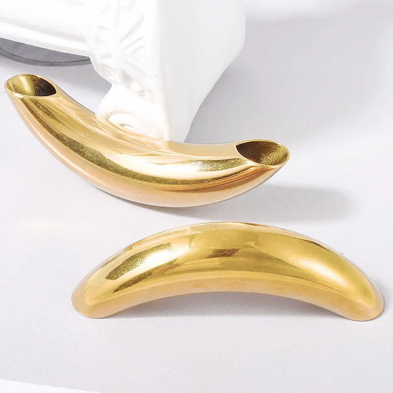 2pcs Stainless Steel Pendant for Jewelry Making - Chunky Three-Dimensional Design