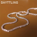 Sterling Silver Necklace 40-75cm Sparkling Women & Couples Jewelry Gift