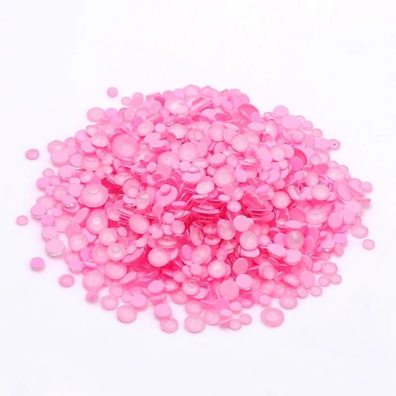 Mixed Size Glass Flatback Rhinestones for Nail Art DIY Crafts 1440Pcs