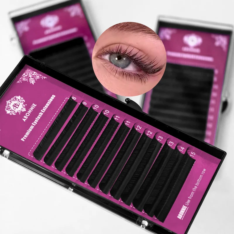 Premium Individual False Eyelashes Extensions - Fluffy Classic Volume Lashes