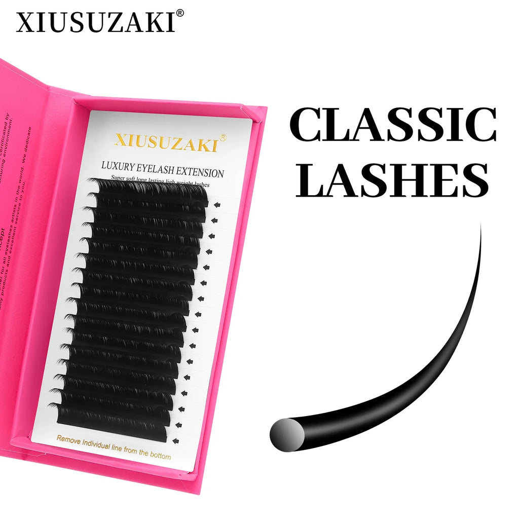 Individual Eyelash Extensions Set - Soft Matte Black Classic & Volume Lashes