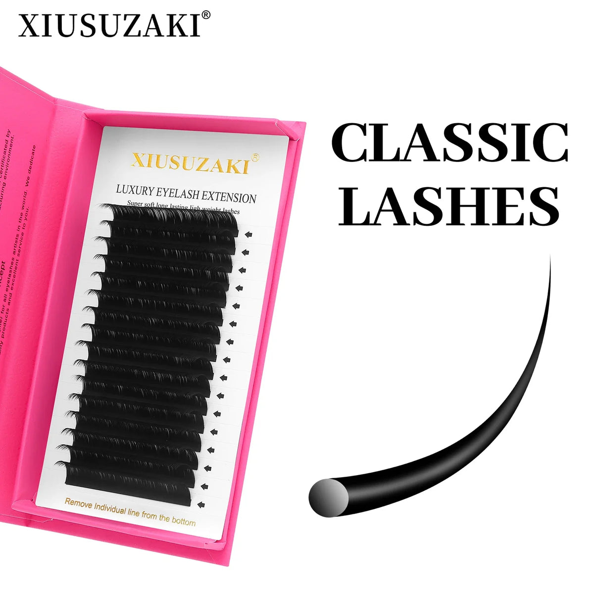 Individual Eyelash Extensions Set - Soft Matte Black Classic & Volume Lashes