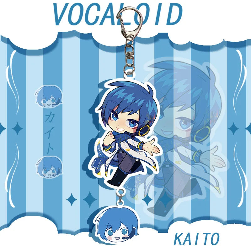 Anime Character Keychain Set - Hatsune Miku Kaito Rin Len Luka MEIKO Acrylic Pendants
