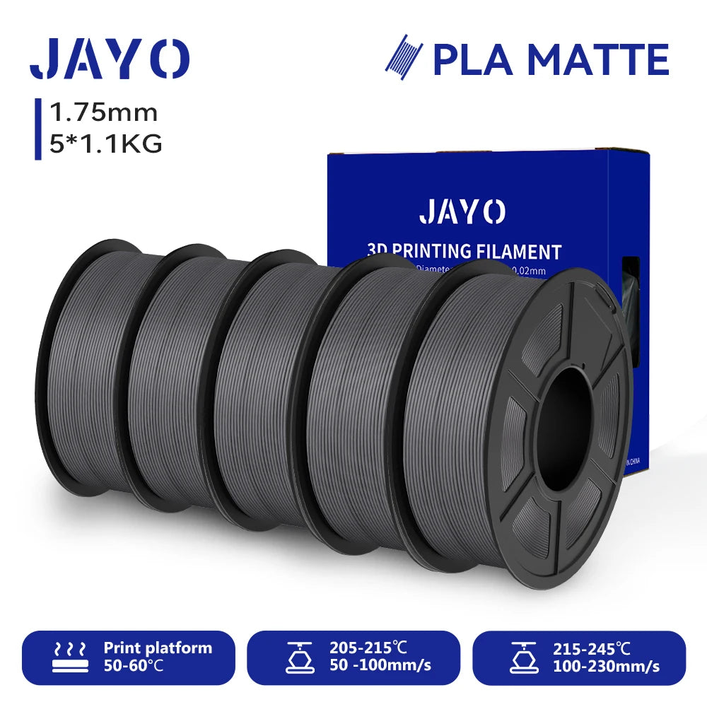 High-Quality 3D Printer Filament Set 1.75mm Matte PLA & PETG Multiple Colors