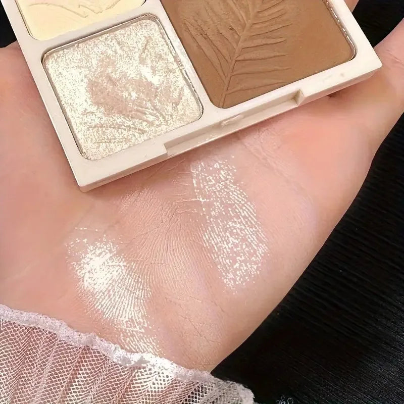 All-in-One Highlighting & Contouring Makeup Palette with Mirror - Multiple Colors