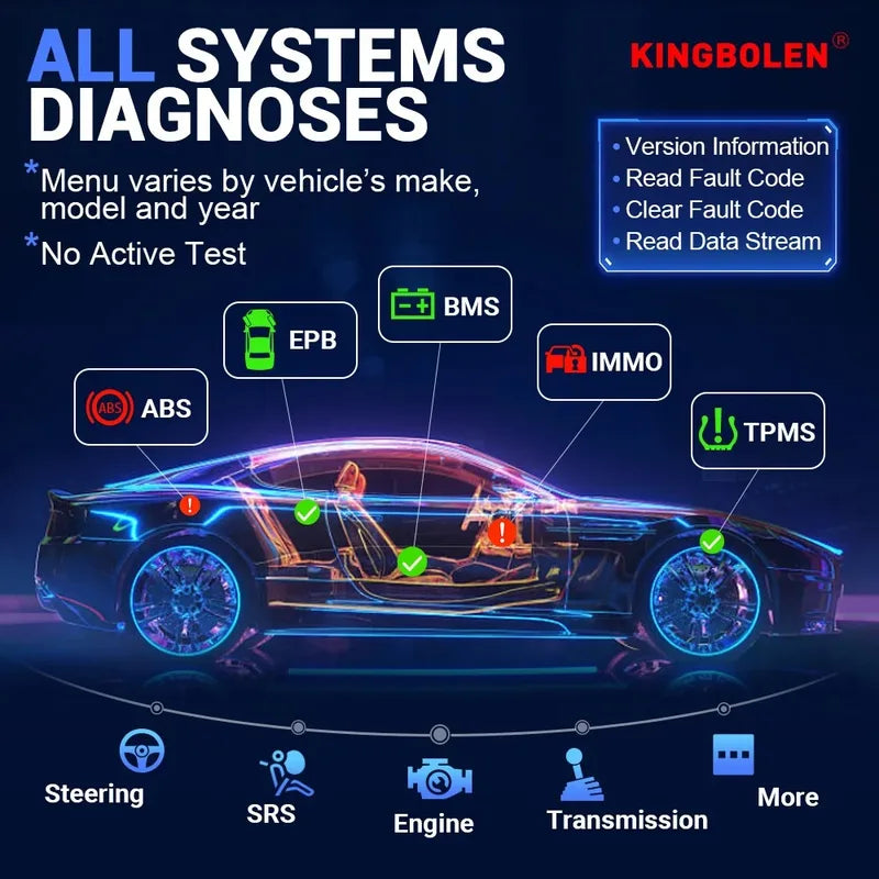 All System Car Diagnostic Scanner with ECU Coding & Lifetime Free Updates