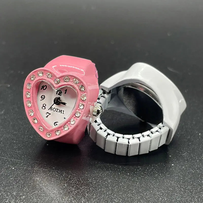 Women’s Fashion Diamond Dial Finger Watch - Small Cute Stylish Timepiece