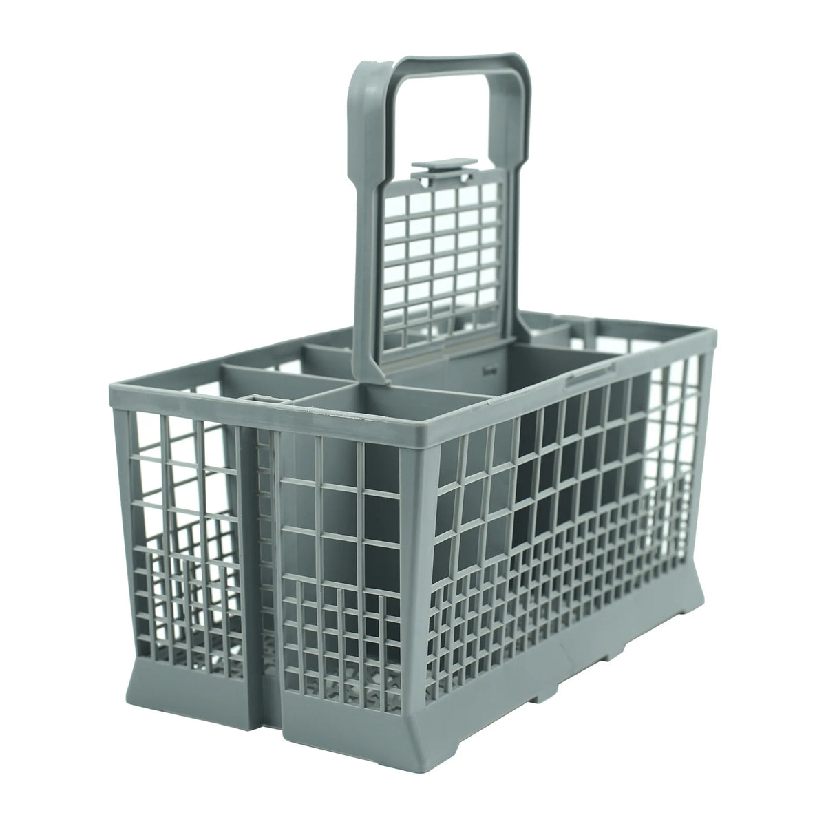 Foldable Dishwasher Cutlery Basket - Universal Silverware Holder, Gray