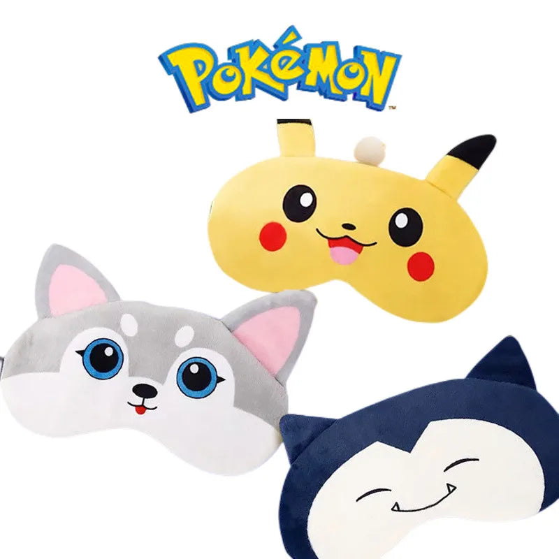 Cute Pikachu Sleep Mask for Men Women - Relaxing Eye Cover Blindfold for Nap Travel