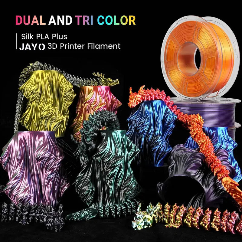 Multicolor 3D Printer Filament Set 1.75mm PLA/Meta/PETG/Silk/Wood/Marble, 3 Rolls