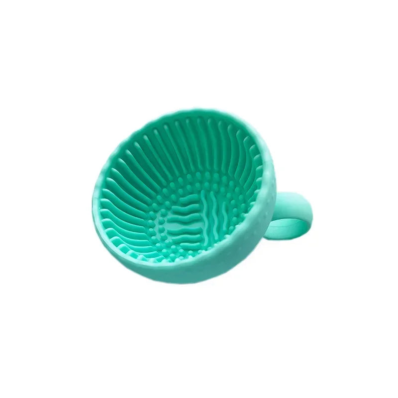 Silicone Makeup Brush Cleaner Bowl Folding Cosmetic Cleaning Tool - Multiple Colors