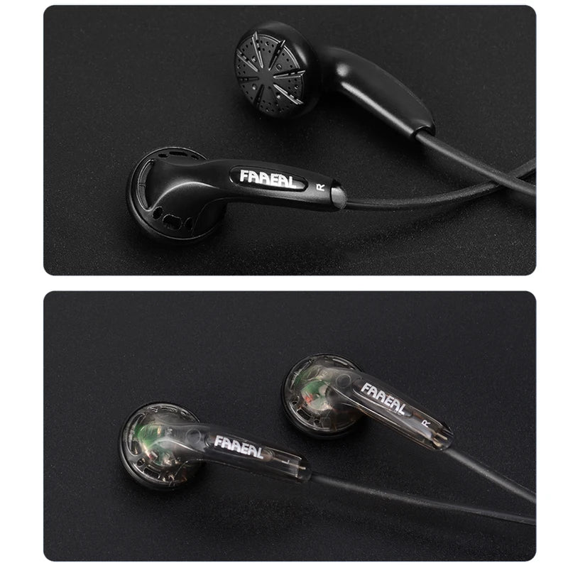 Wired Earbuds with Microphone - Super Bass Flat Head In-Ear Headphones