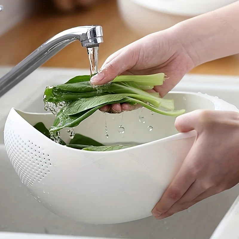 Multipurpose Rice Drainage Basket - Fruit & Vegetable Rinse Sieve, Small Kitchen Tool