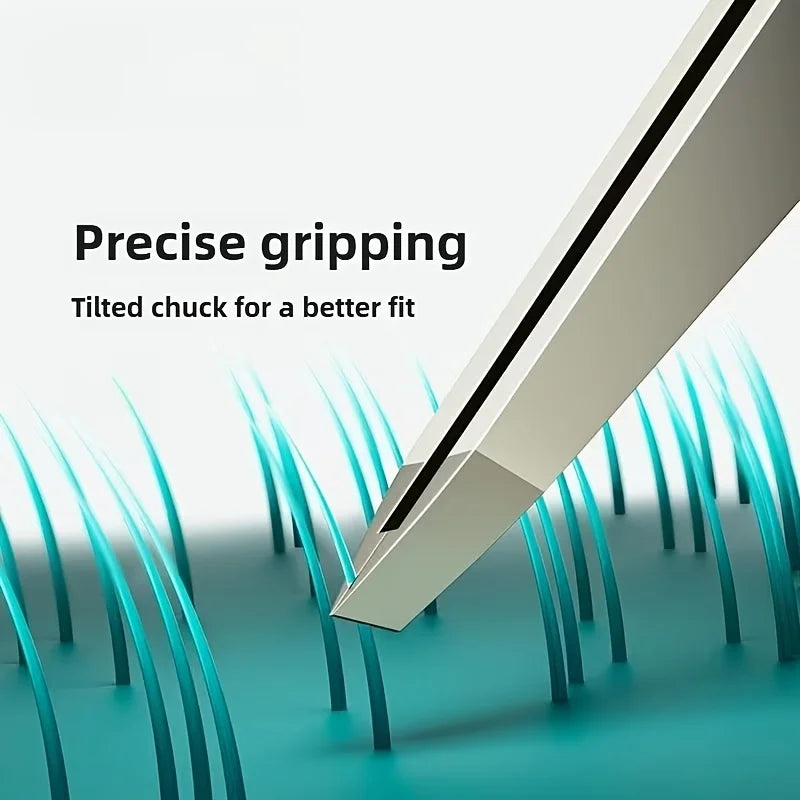 Stainless Steel Eyebrow Tweezers with Angled Tips for Hair Removal