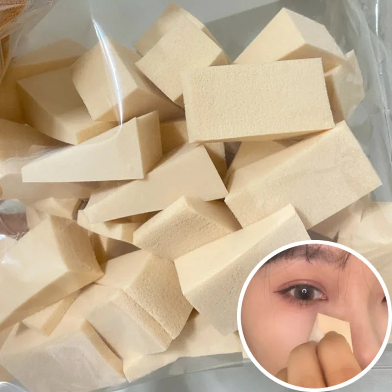 Triangle Makeup Sponges 100PCS Latex Cosmetic Puffs for Foundation & Powder