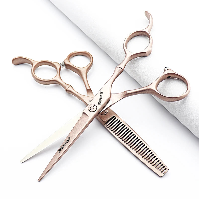Professional Hairdressing Scissors 6/7 Inch 440C Flat Cut for Salon Use