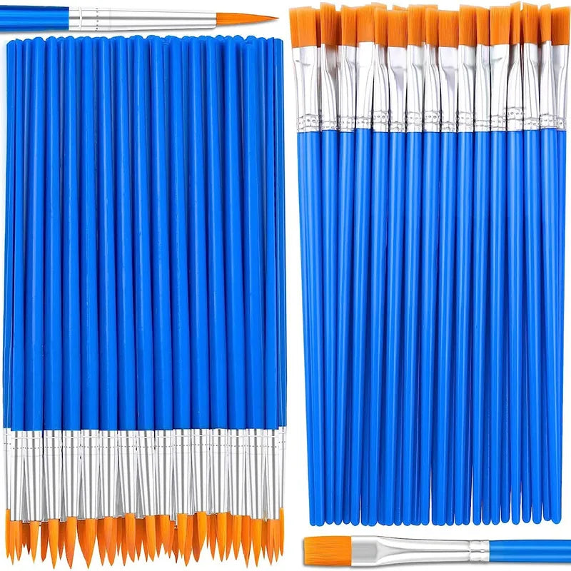 Art Brush Set 20/100/200 Pcs Painting Brushes for Oil Acrylic Watercolor Crafts