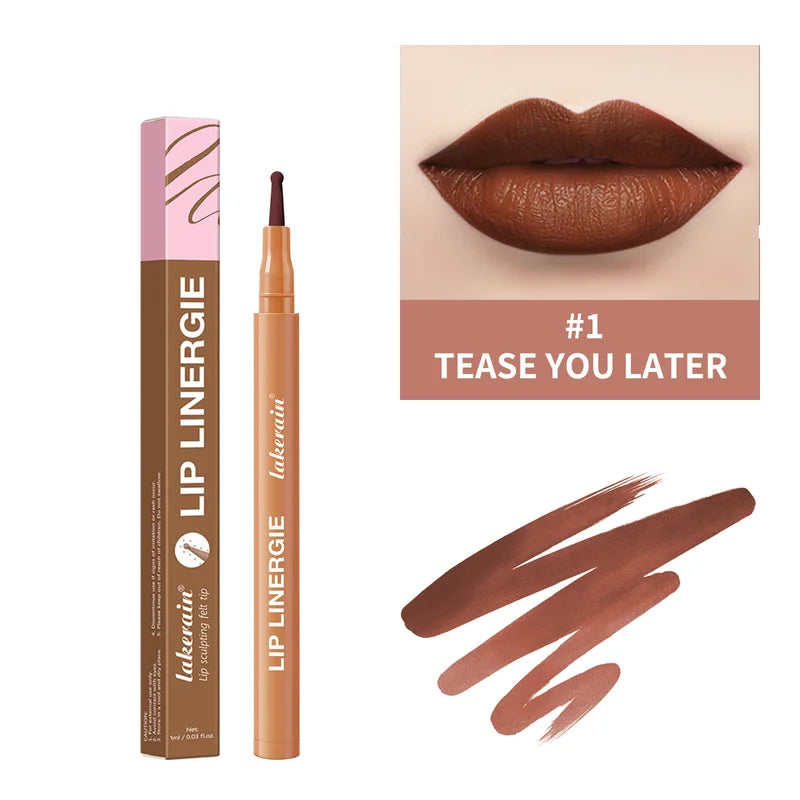Waterproof Lip Liner Stain Set - Long Lasting Transfer Proof Lip Makeup