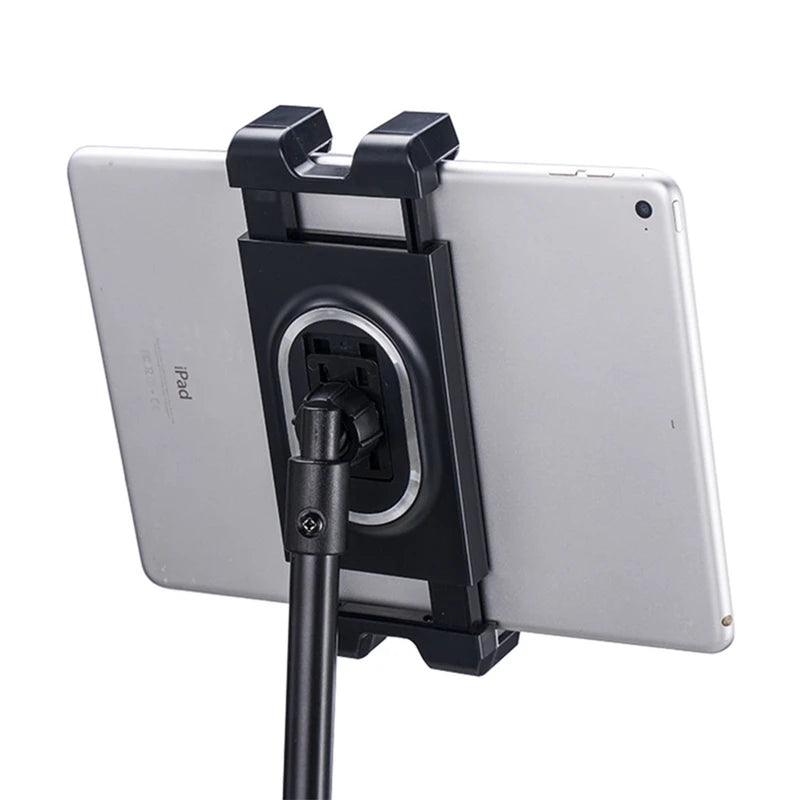 Adjustable Floor Tripod Stand for iPad and Tablets - 4-12.9 Inch Devices, 68-Inch Height, 360° Swivel