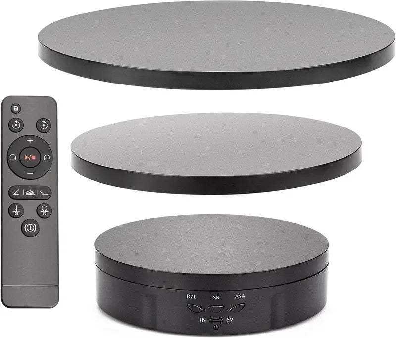 3 in 1 Electric Rotating Display Stand for Photography & Video 360° Turntable