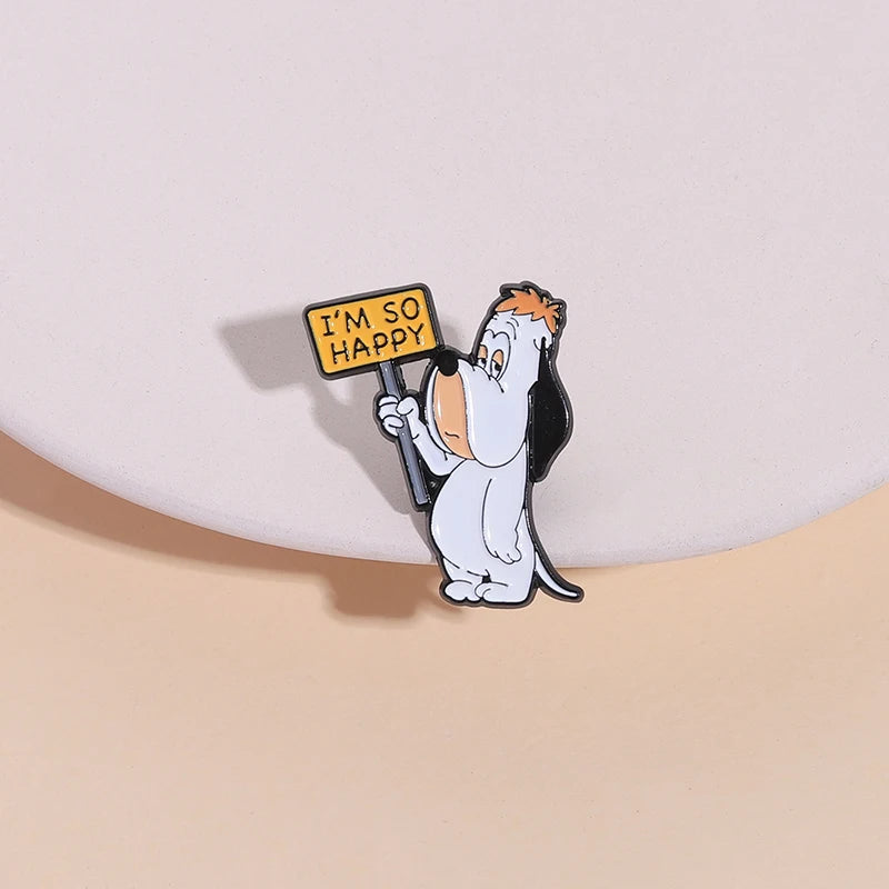 Cute Cartoon Pet Dog Enamel Pins - Golden Retriever, Beagle & Collie Brooches