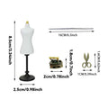 Miniature Sewing Tool Kit for Doll House Accessories - 3/4 Pieces, Multi Colors