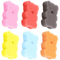 6 Pack Baby Bath Sponges - Soft Bear Design Toddler Shower Scrubber for Newborns