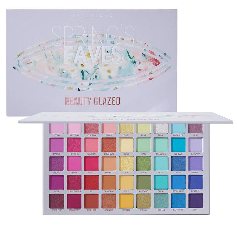 Waterproof Eyeshadow Palette with Shimmer Highlighter and Contour Makeup Set