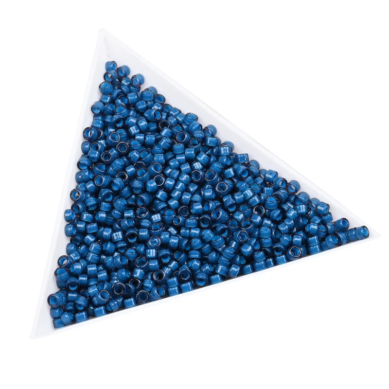 2.5mm Glass Japanese Beads - Color-Lined Crystal Jewelry Making Supplies