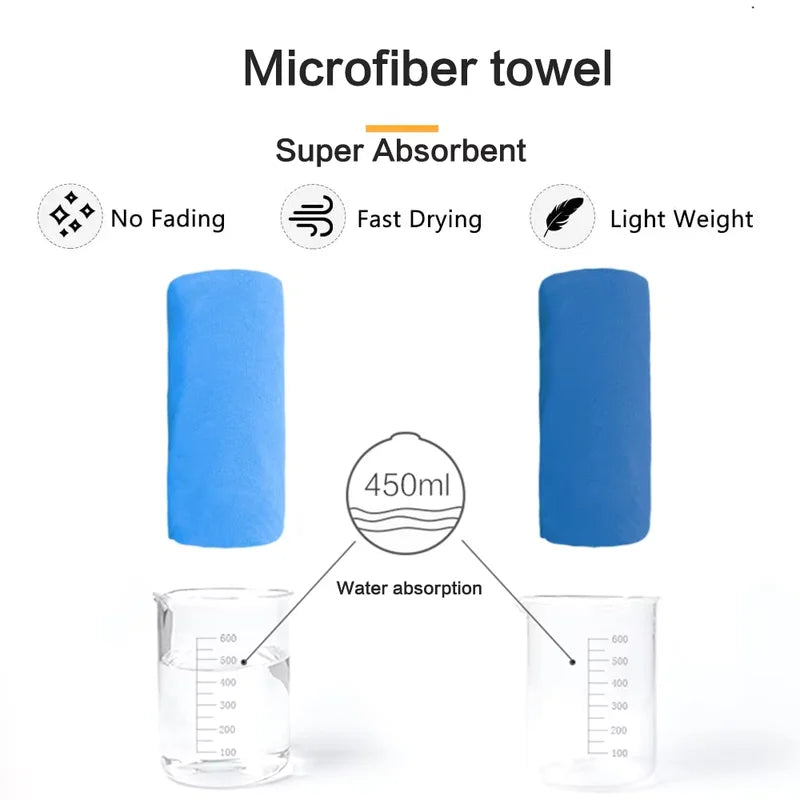Quick-Drying Microfiber Bath Towel - Highly Absorbent, Odor-Free, Versatile for Bathroom, Gym, Pool