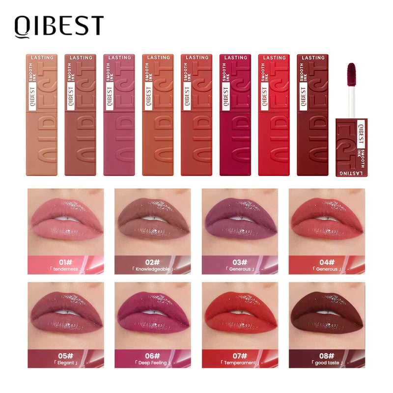 Watery Lip Glaze Lipstick - Moisturizing Glossy Lip Tint with Long-Lasting Color