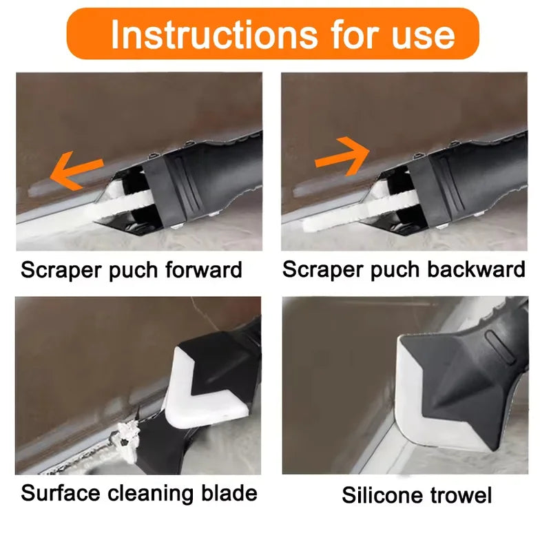 5-in-1 Silicone Caulk Remover and Finishing Tool Set - Grout & Sealant Smoother