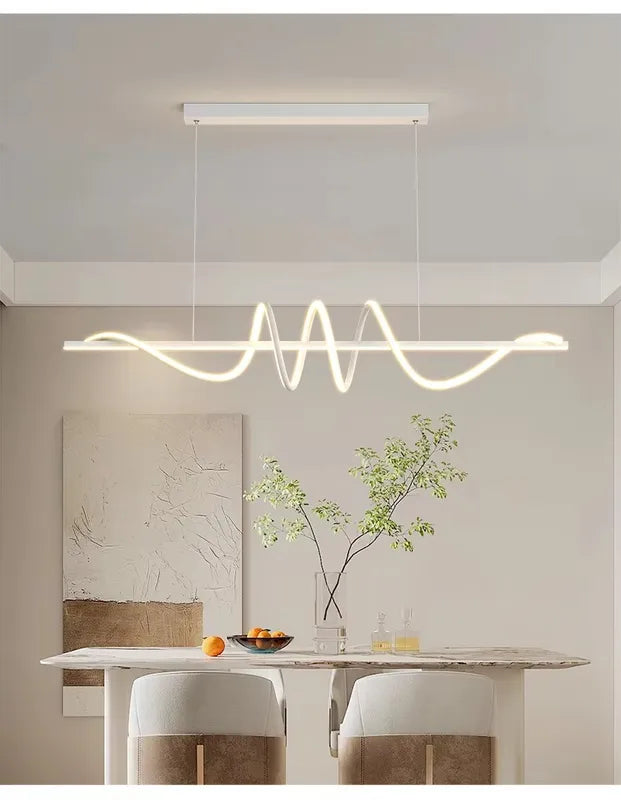 Modern LED Pendant Light Fixture for Living & Dining Rooms - Indoor Hanging Lamp