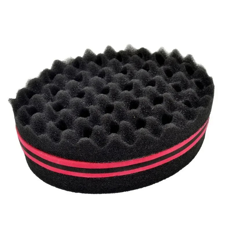 Double-Sided Magic Twisted Hairbrush Sponge for Styling & Curling - Reusable Oval Tool