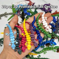 Colorful 3D Printed Movable Joint Lizards Reptile Desktop Ornaments - Set of 20