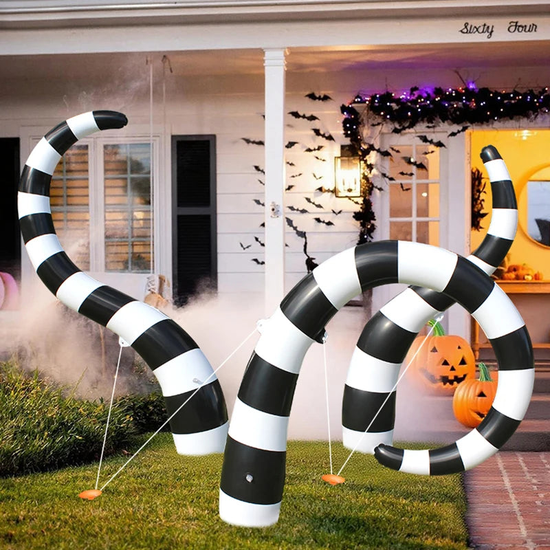 Giant Sandworm Inflatable Halloween Decor for Outdoor Party Courtyard, Set of 3