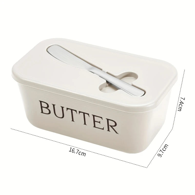 Butter Storage Box with Knife - Sealed Cheese Butter Dish for Tableware
