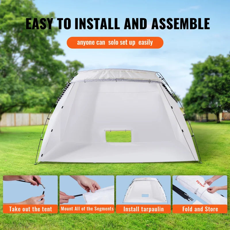 Portable Paint Booth Shelter 7.5x5.2x5.2ft Foldable Spray Painting Tent for Furniture & Crafts