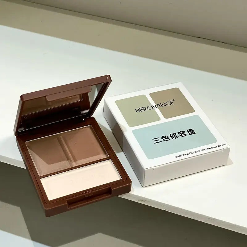 Contouring Powder Palette with Matte Shades for Natural & Party Makeup
