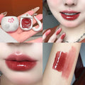 Cute Cat Shaped Mirror Lip Gloss with Brush - Clear Non-Stick Lip Balm