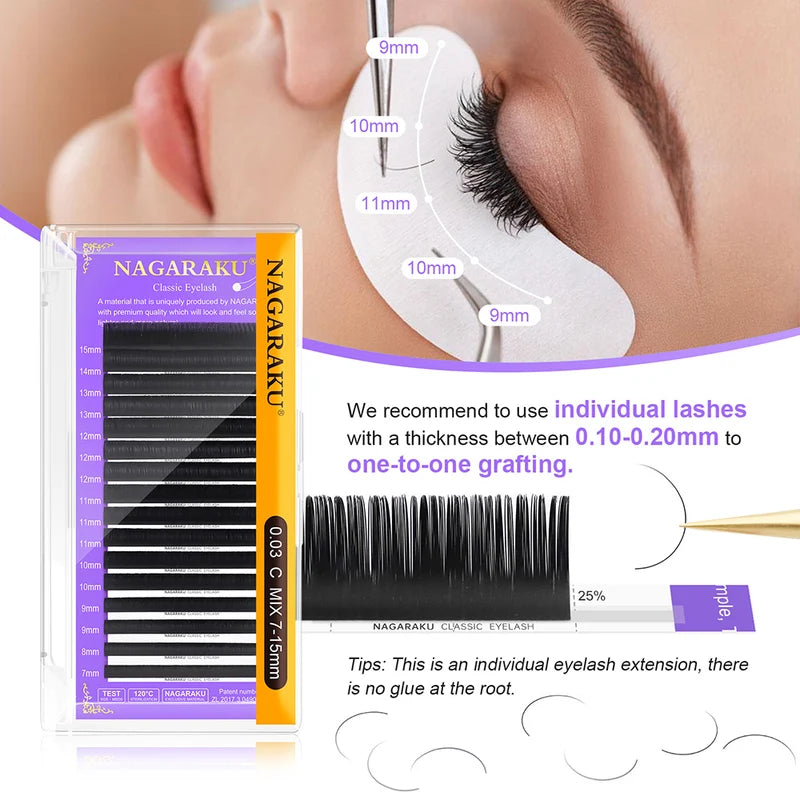 False Eyelash Extensions 10 Cases Light Natural Soft Lash Set Fast Delivery