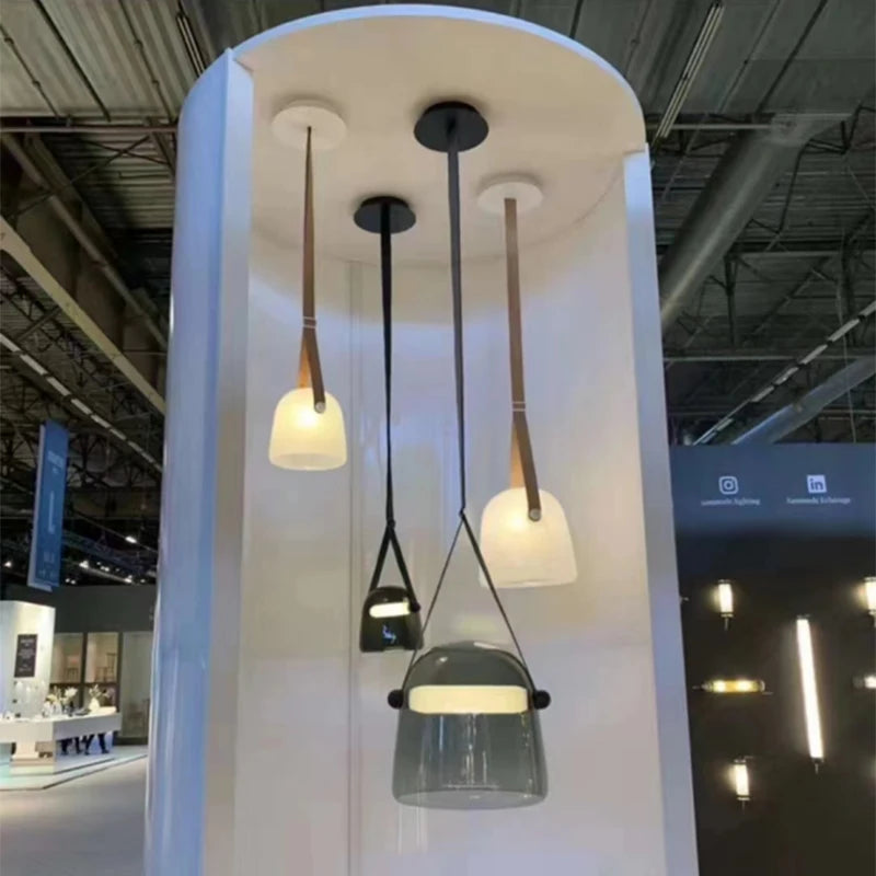 Modern Glass LED Pendant Light for Living Room & Bedroom - Indoor Decorative Lighting