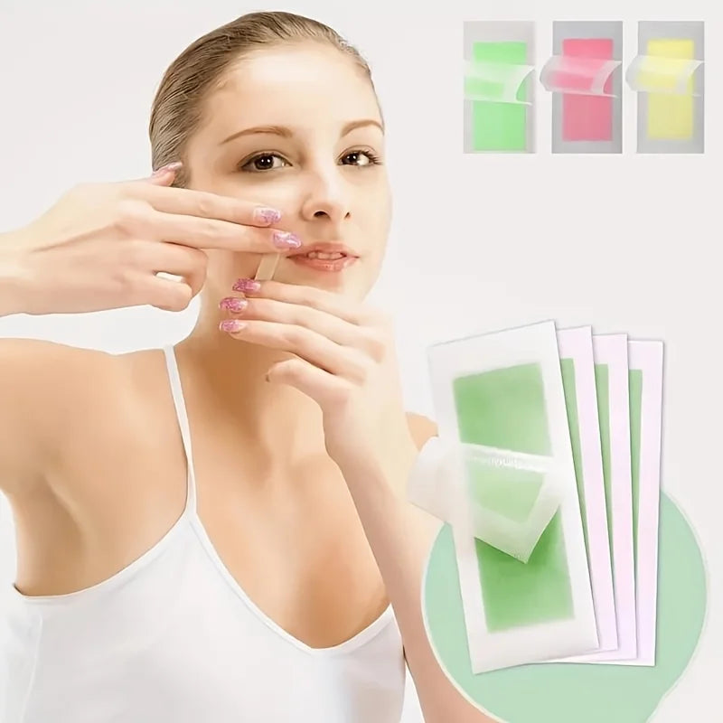 Disposable Hair Removal Wax Paper - Facial, Lip, Eyebrow, Beard, 10pcs