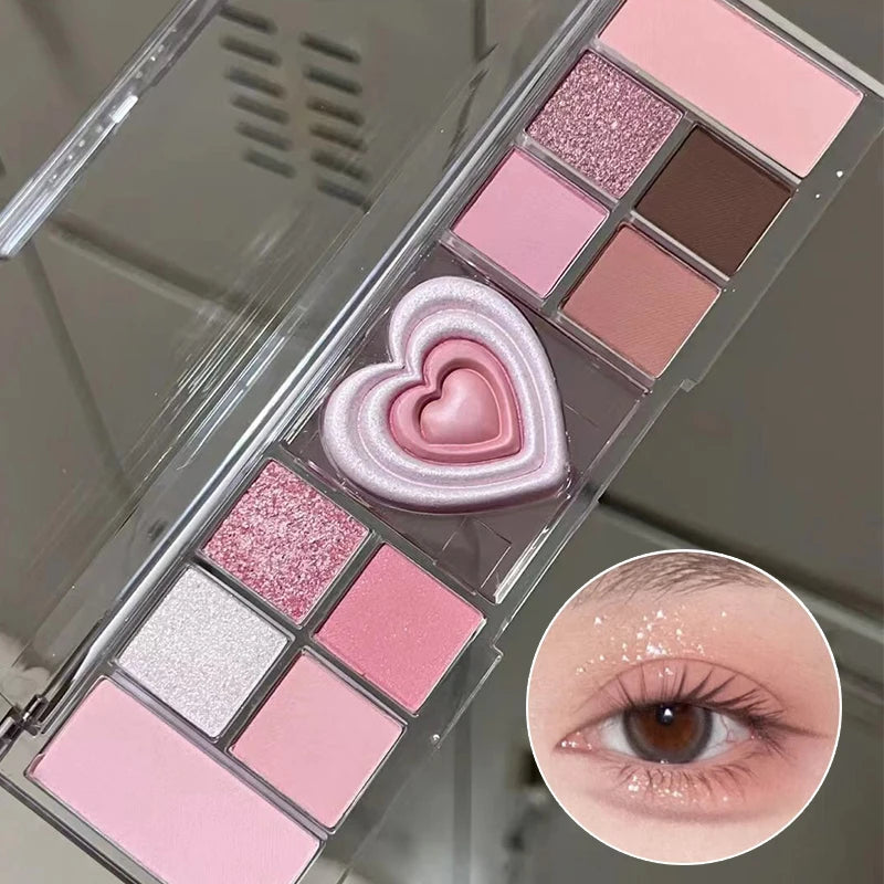 12-Color Eyeshadow Palette with Pearlescent & Matte Finishes - Versatile Makeup Set