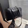 Large Capacity PU Leather Shoulder Bag with Pendant for Women